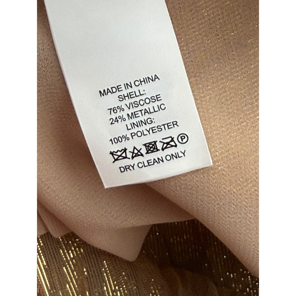 Kate Spade New York Metallic Gold Pleated Midi Skirt the Rules 14 Quiet Luxury - Picture 6 of 10